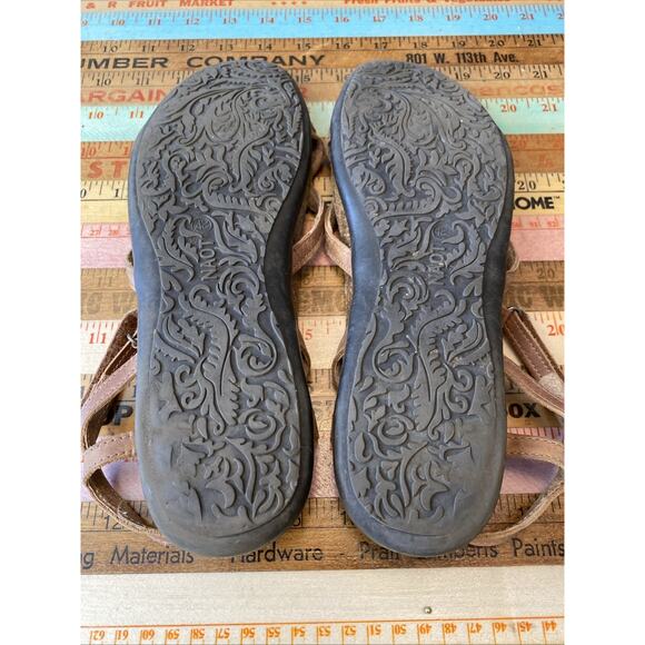 Naot Dorith Sandals Womens Sz 11 EU 42 Strappy Latte Brown Leather Classic - Picture 8 of 10
